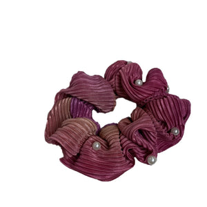Pleated - Pearl Couture Scrunchy
