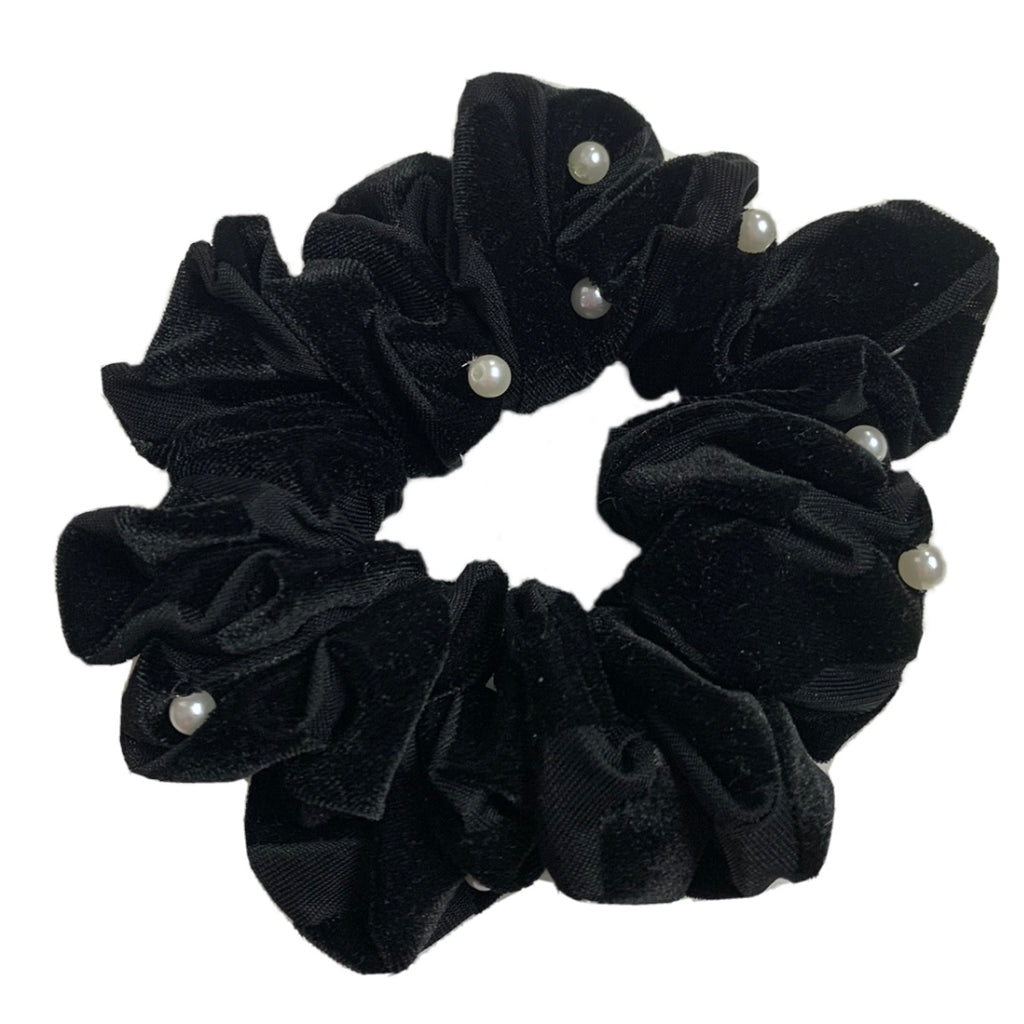 Black velvet scrunchie.