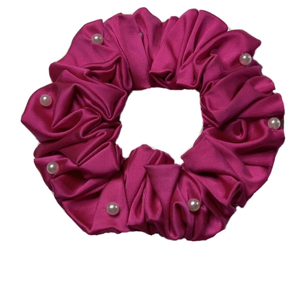 Pink couture scrunchie.